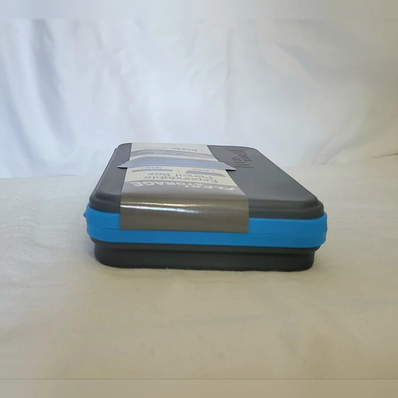 It's Academic Grey Rubber Flexi Storage Box Collapsible Pencil & Supply Case - Picture 5 of 10